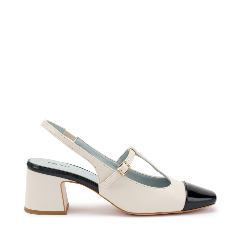 Zweifarbiger T-Strap-Schuh mit Absatz | Frau Shoes | Official Online Shop