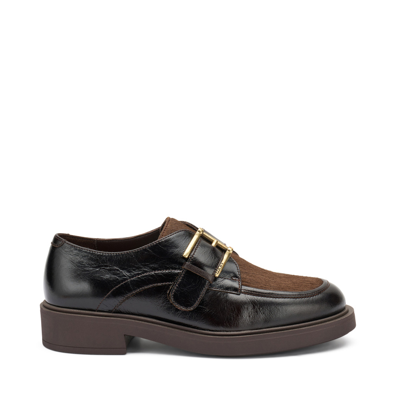 Bimaterial lace-ups with buckle | Frau Shoes | Official Online Shop