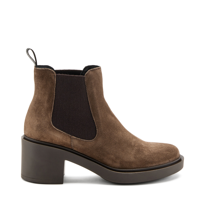 Heeled colour-block suede Chelsea boots - beatles | Frau Shoes | Official Online Shop