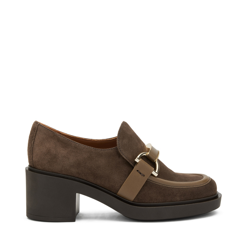 Mokassin aus Veloursleder mit Bügelspange - HW23 Kollektion | Frau Shoes | Official Online Shop