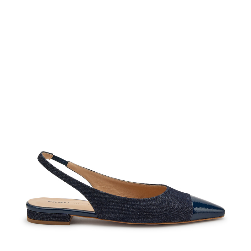 Denim and patent leather slingbacks - SS24 Collection | Frau Shoes | Official Online Shop