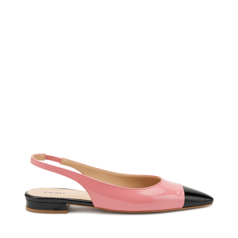 Patent leather slingbacks with contrasting details - Color Block | Frau Shoes | Official Online Shop