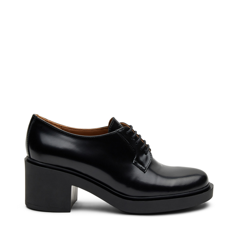 Schnürschuh aus abgeriebenem Leder mit Absatz | Frau Shoes | Official Online Shop
