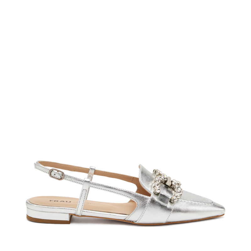 Bejewelled foiled leather slingbacks - Glamour 24/7 | Frau Shoes | Official Online Shop
