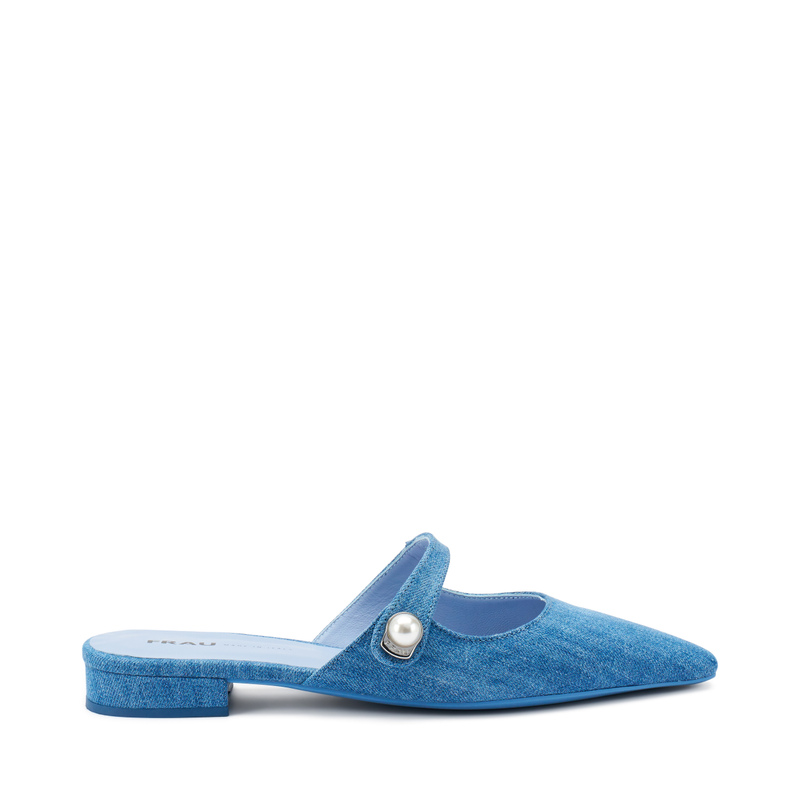 Sabot aus Denim mit Perlenschmuck | Frau Shoes | Official Online Shop