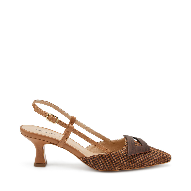 Raffia slingback heels with accessory - carosello 3 | Frau Shoes | Official Online Shop