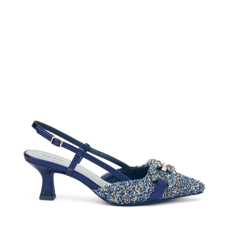 Slingback aus Bouclé mit Absatz und Schmuckdetail | Frau Shoes | Official Online Shop