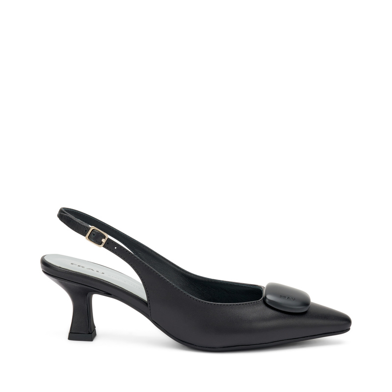 Slingback aus Leder mit Accessoire | Frau Shoes | Official Online Shop