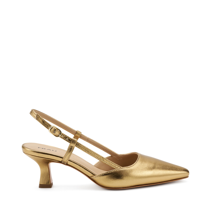 Heeled foiled leather slingbacks - Glamour 24/7 | Frau Shoes | Official Online Shop