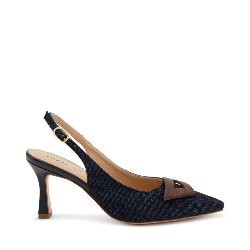 High-heeled denim slingbacks - S / S 2024 | Woman's Collection | Frau Shoes | Official Online Shop