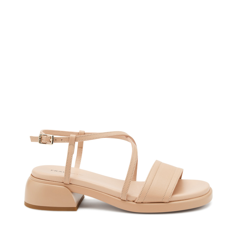 Sandale mit überkreuzten Riemchen aus Leder - Sandalen | Frau Shoes | Official Online Shop