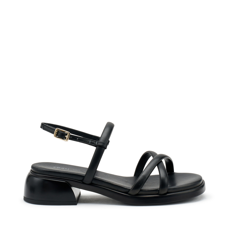 Leather sandals with tubular straps | Frau Shoes | Official Online Shop