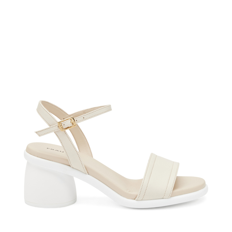 Strap sandals with geometric heel - Heels | Frau Shoes | Official Online Shop
