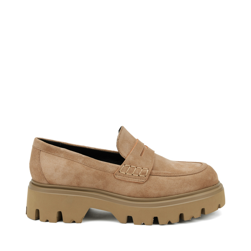 Suede loafers with lug sole - Chunky & Combat | Frau Shoes | Official Online Shop