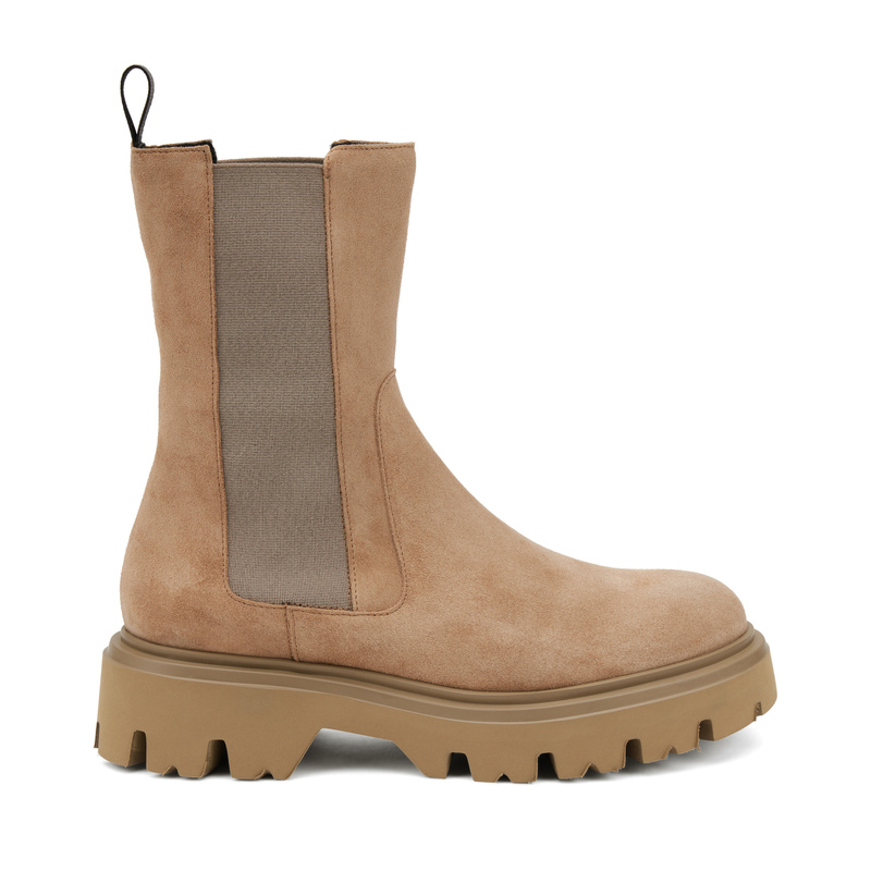 High suede Chelsea boots with lug sole - Chunky & Combat | Frau Shoes | Official Online Shop