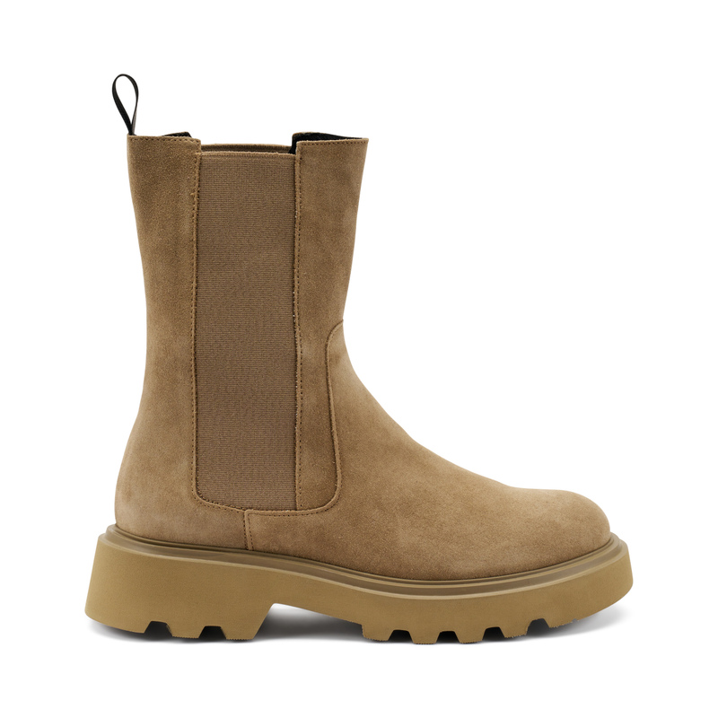 High suede Chelsea boots with lug sole | Frau Shoes | Official Online Shop