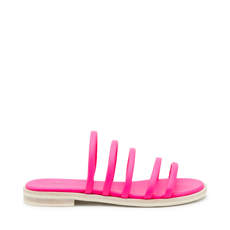 Ciabattina in pelle con fascette tubolari soft - Color Block | Frau Shoes | Official Online Shop