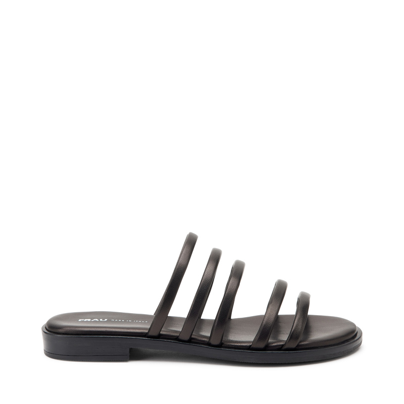 Leather sliders with soft tubular straps - Sandals | Frau Shoes | Official Online Shop