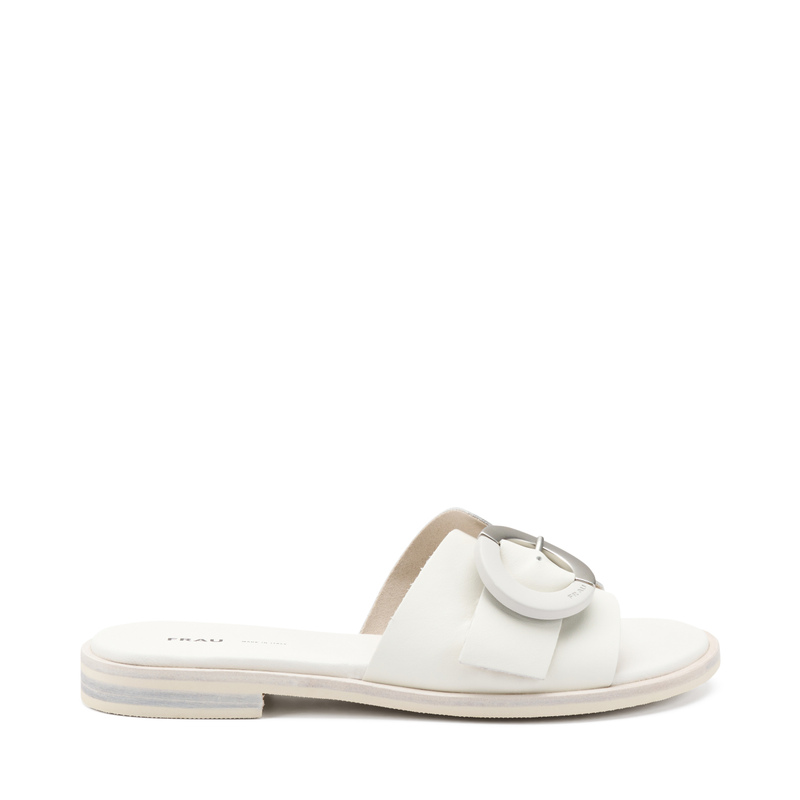 Pantolette aus Leder mit Schnalle | Frau Shoes | Official Online Shop