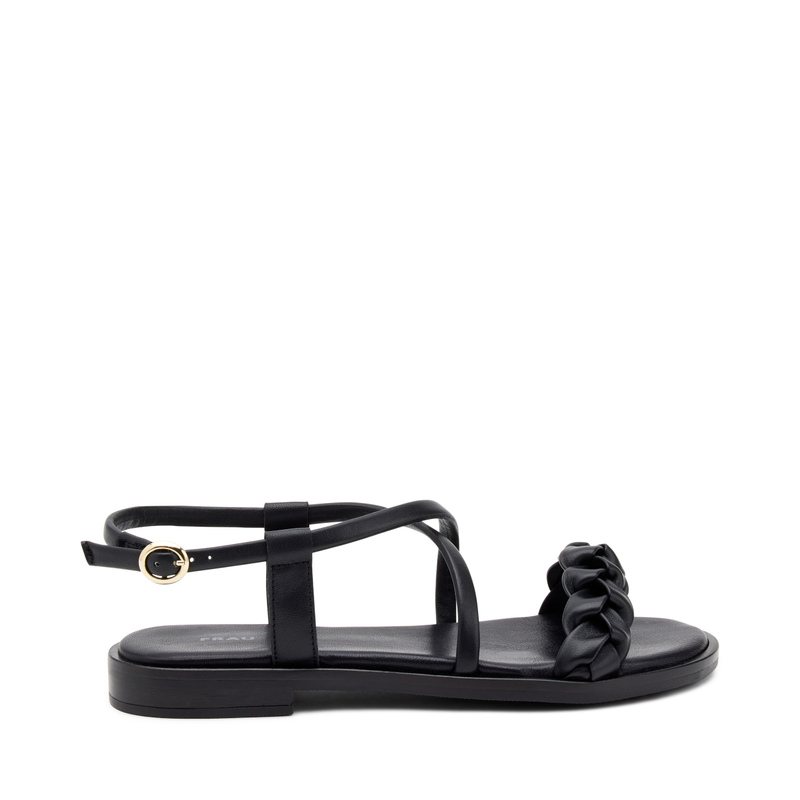 Sandale aus Leder mit geflochtenem Riemen | Frau Shoes | Official Online Shop