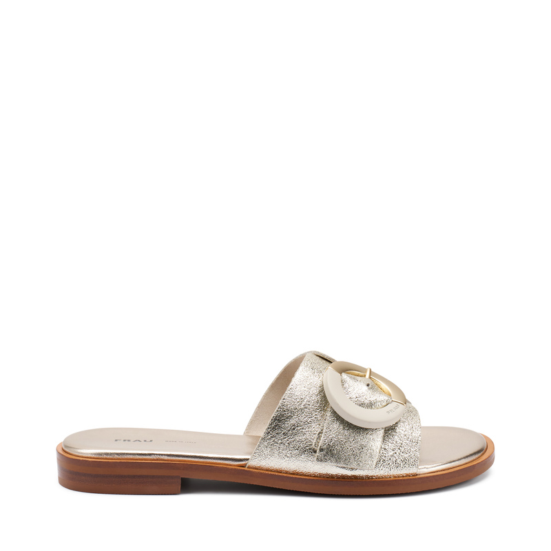 Pantolette goldfarben mit Schnalle | Frau Shoes | Official Online Shop