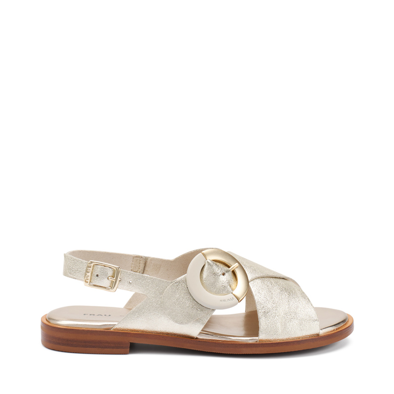 Goldfarbene Sandale mit Schnalle | Frau Shoes | Official Online Shop