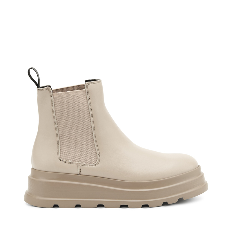 Leather Chelsea boots with platform sole - Soft Material | Frau Shoes | Official Online Shop