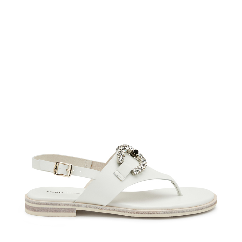 Thong sandals with bejewelled accessory - New Details | Frau Shoes | Official Online Shop