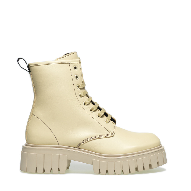 Combat boots with track sole - Soft Material | Frau Shoes | Official Online Shop
