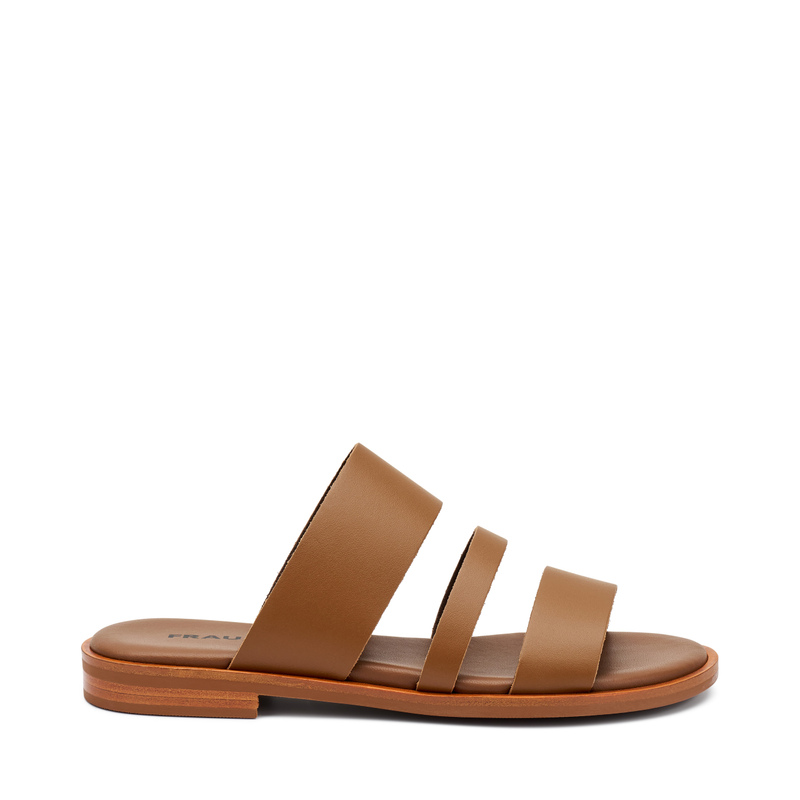 Ciabattina a tre fasce in pelle a taglio vivo | Frau Shoes | Official Online Shop
