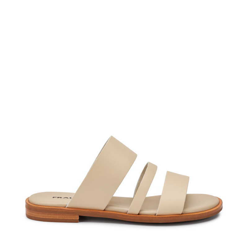 Ciabattina a tre fasce in pelle a taglio vivo | Frau Shoes | Official Online Shop