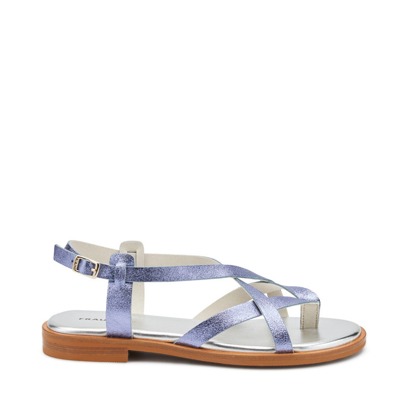 Foiled leather strappy sandals - Metal Trend | Frau Shoes | Official Online Shop