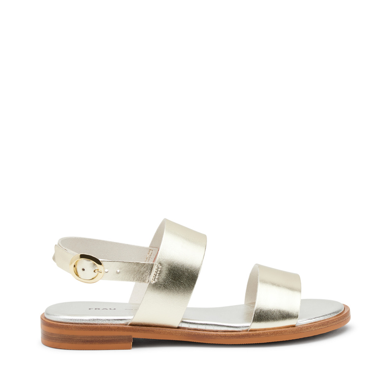 Foiled leather two-strap sandals | Frau Shoes | Official Online Shop