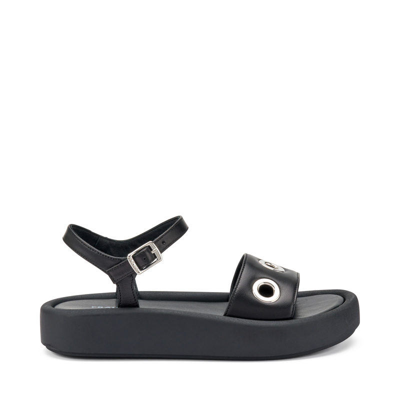 Leder-Sandalette mit Ösen | Frau Shoes | Official Online Shop