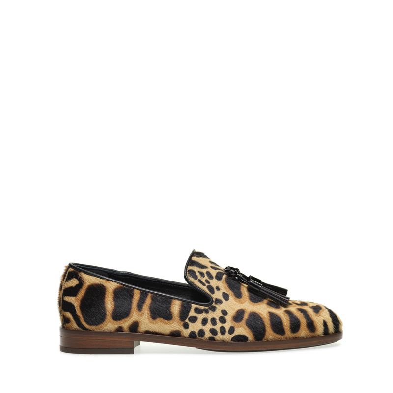 Animal-print ponyskin-effect leather slip-ons | Frau Shoes | Official Online Shop