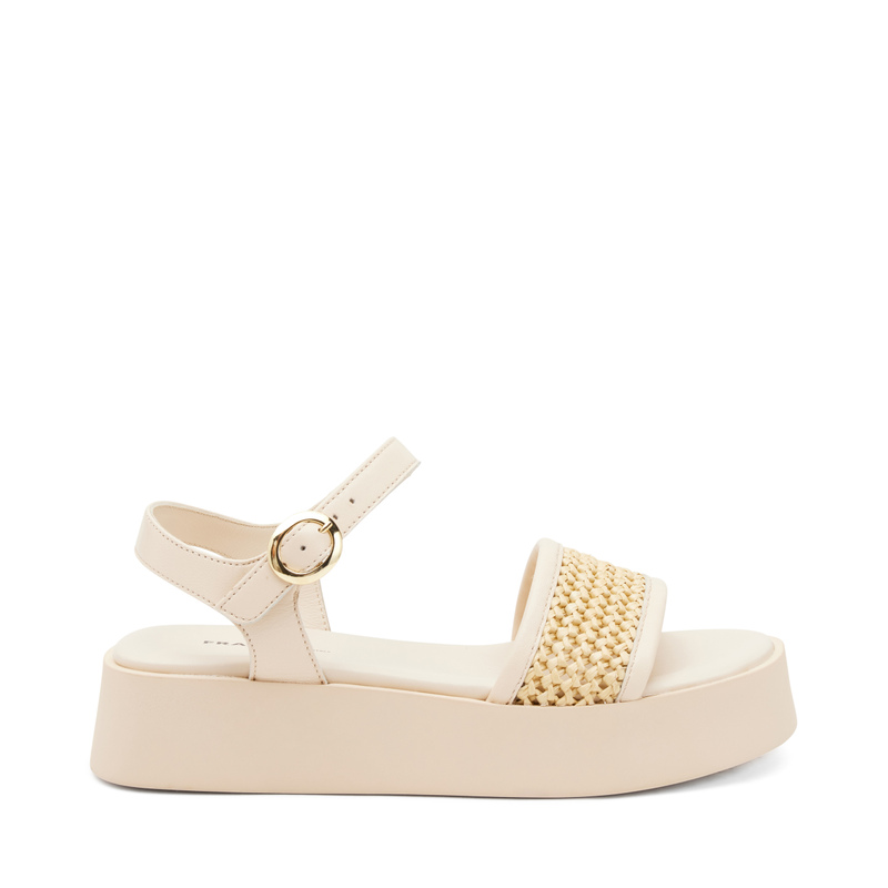 Strappy platform sandals with raffia insert | Frau Shoes | Official Online Shop