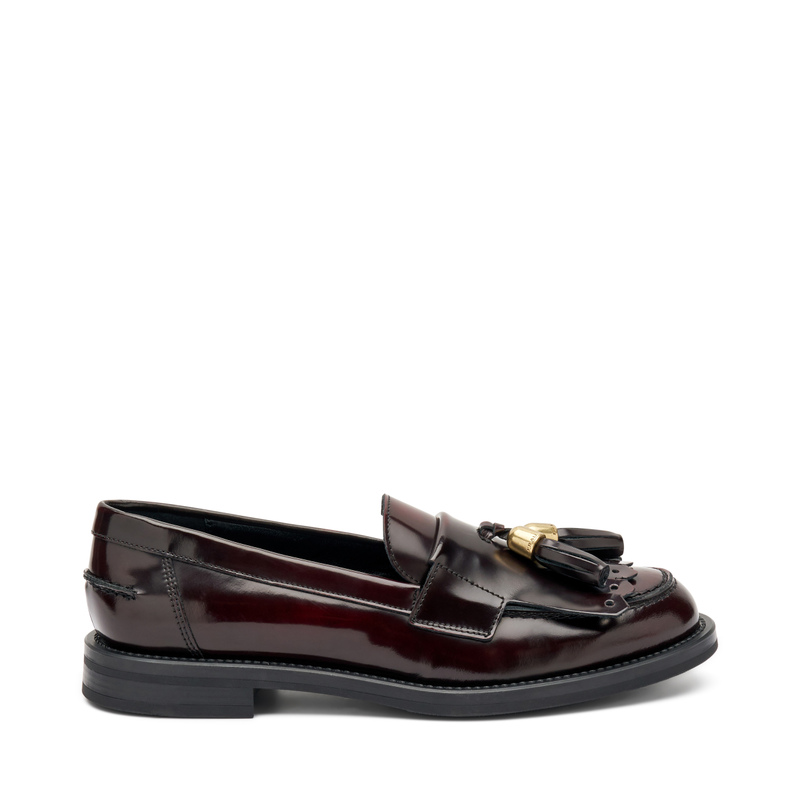 Brushed leather loafers with tassels | Frau Shoes | Official Online Shop
