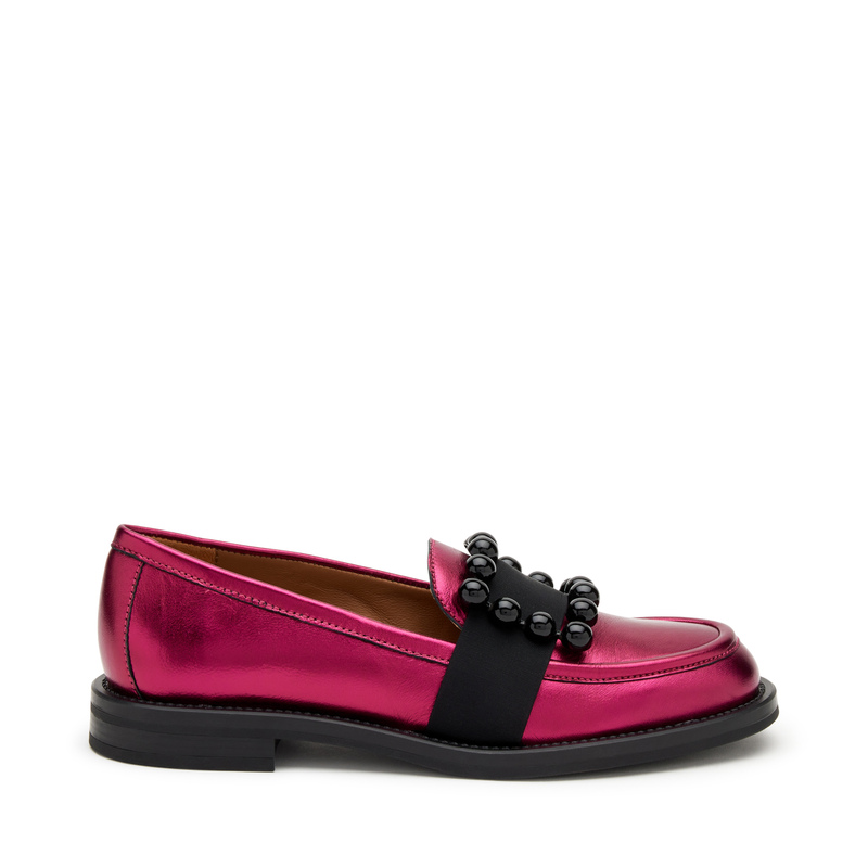 Foiled leather loafers with accessory - Loafers & Lace-up | Frau Shoes | Official Online Shop