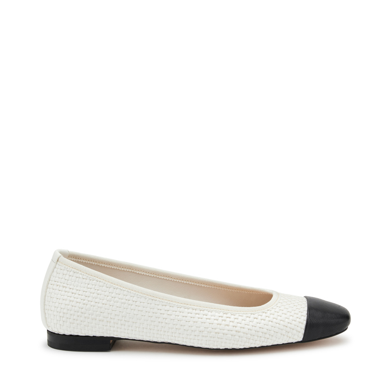Raffia ballet flats with leather toe - Perfect weave | Frau Shoes | Official Online Shop