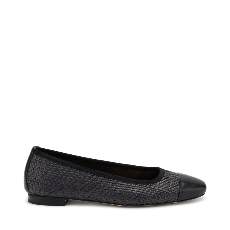 Raffia ballet flats with leather toe - Perfect weave | Frau Shoes | Official Online Shop