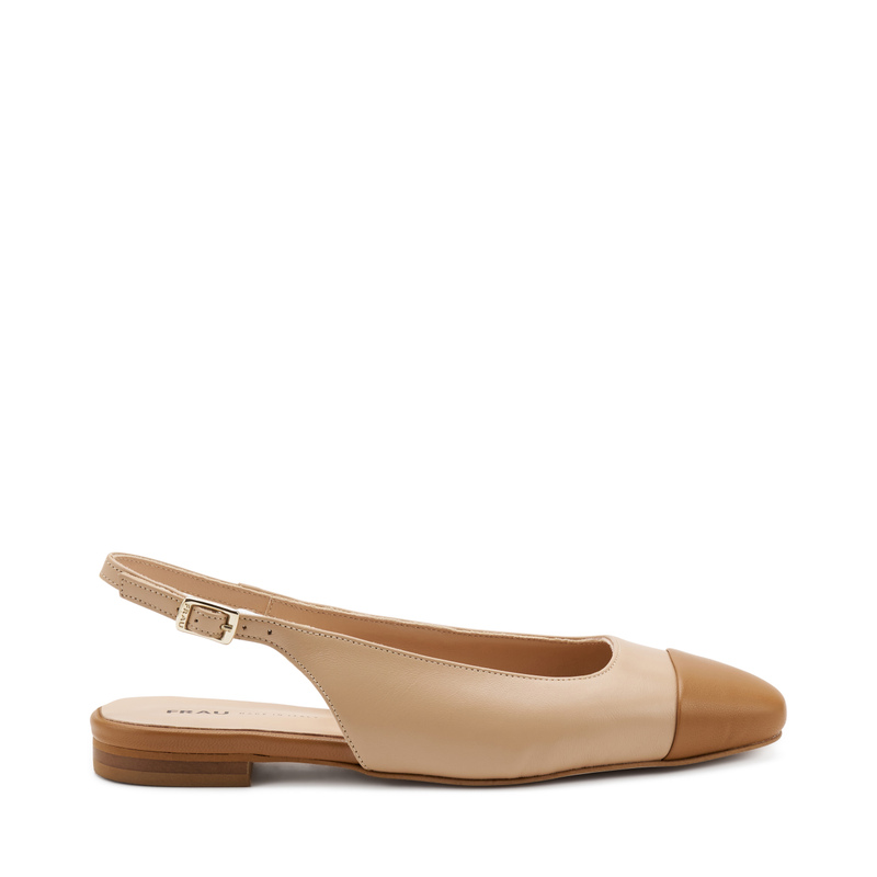 Square-toed leather slingbacks | Frau Shoes | Official Online Shop
