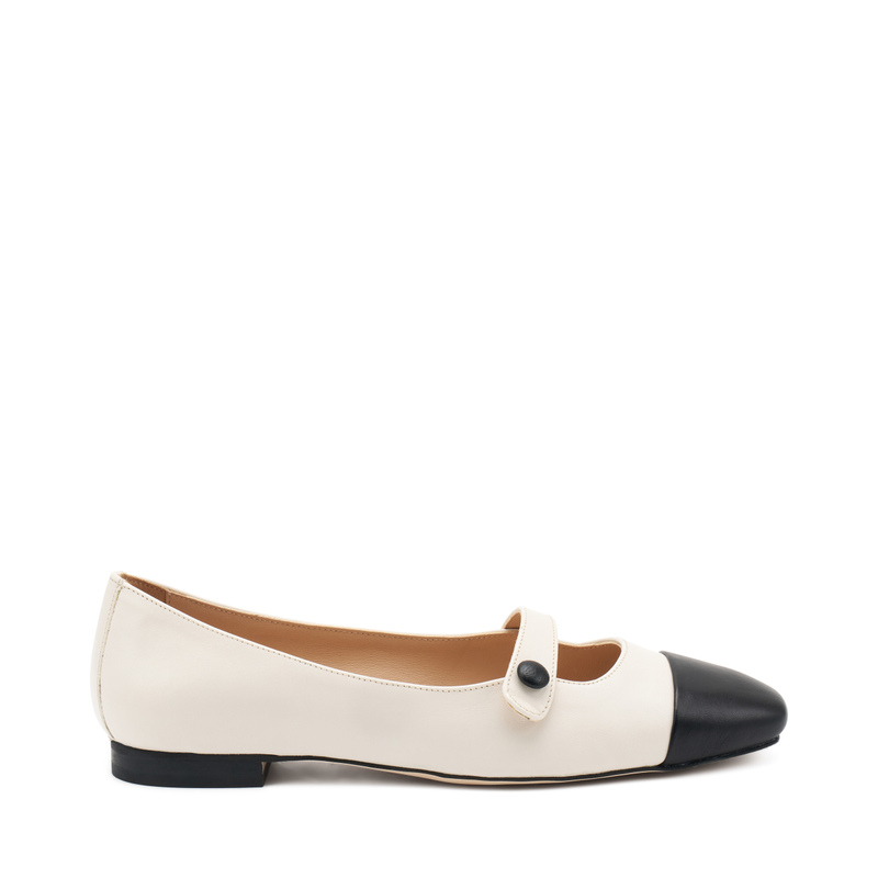 Two-tone leather Mary Jane ballet flats | Frau Shoes | Official Online Shop