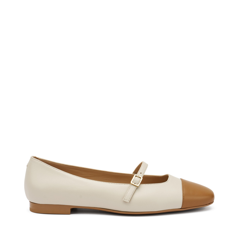 Mary-Jane-Ballerinas aus zweifarbigem Leder | Frau Shoes | Official Online Shop