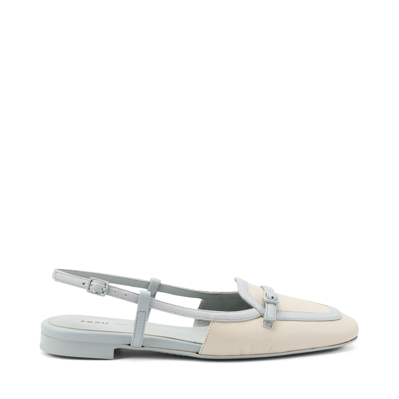 Flacher Slingback aus zweifarbigem Leder | Frau Shoes | Official Online Shop