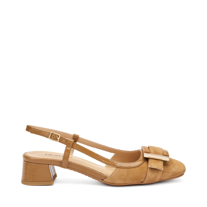 Slingback aus Lackleder und Veloursleder | Frau Shoes | Official Online Shop