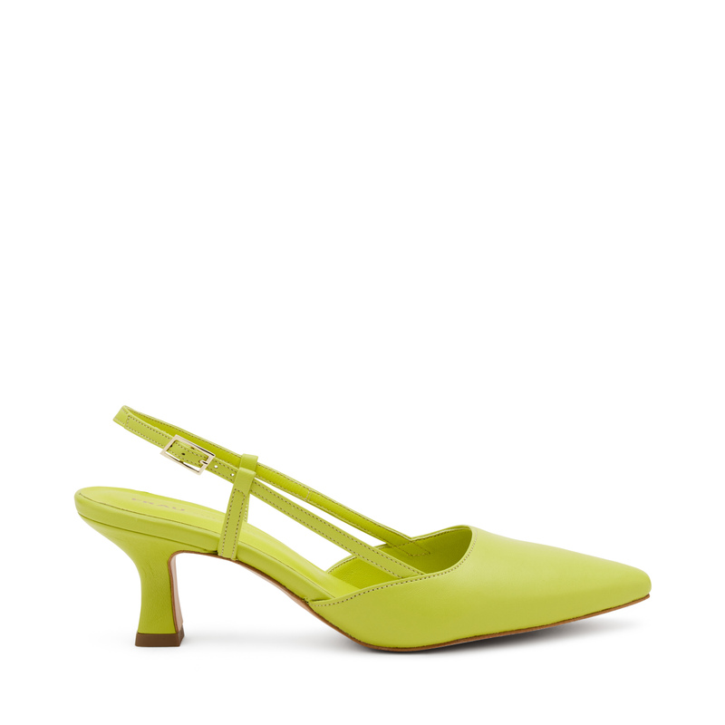 Heeled leather slingbacks - Color Block | Frau Shoes | Official Online Shop