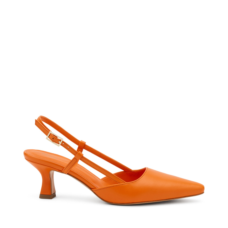 Heeled leather slingbacks - Live Shopping | Frau Shoes | Official Online Shop