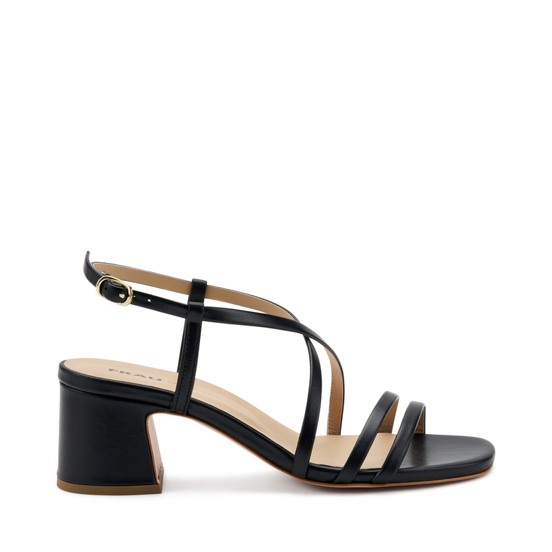 Leather sandals with mini-straps - Sandals | Frau Shoes | Official Online Shop