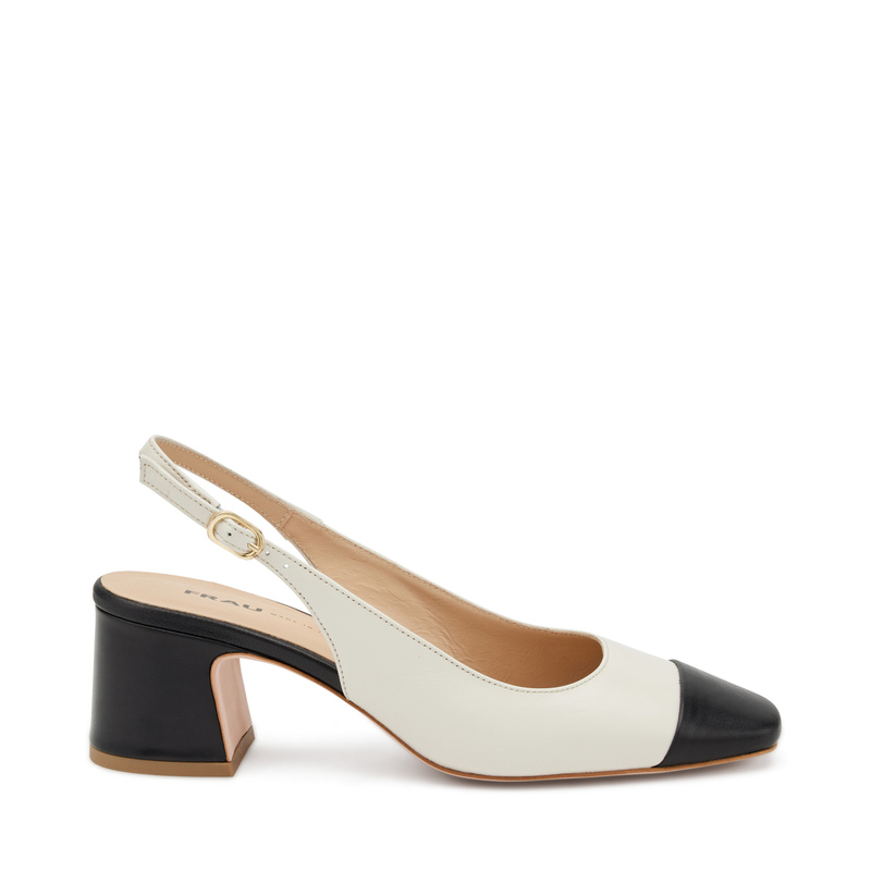 Two-tone leather slingback heels - S / S 2024 Collection | Frau Shoes | Official Online Shop