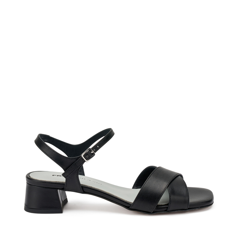 Leather sandals with low heel | Frau Shoes | Official Online Shop